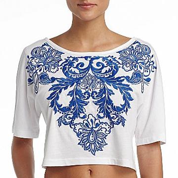 MNG by Mango Cropped Tee White