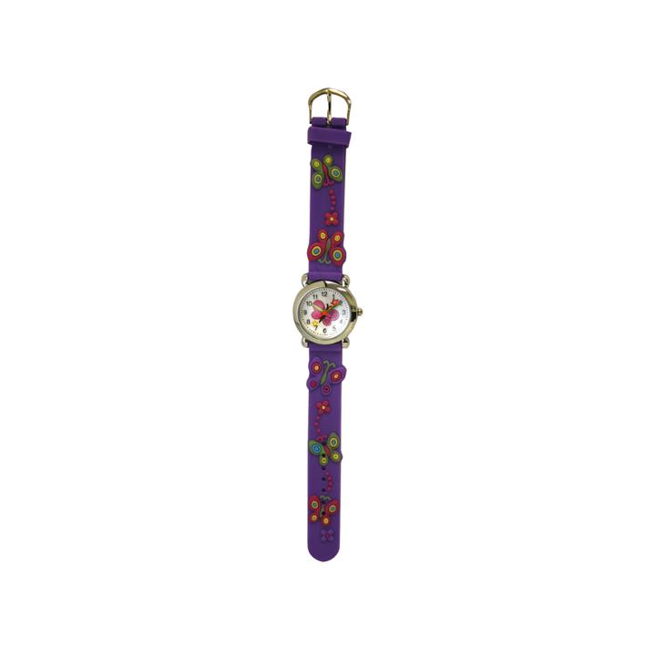 Olivia Pratt Butterfly Unisex Purple Strap Watch-17175