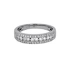 Limited Quantities 1/2 Ct. T.w. Diamond 14k White Gold Triple-row Band