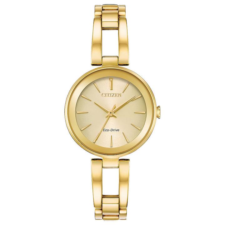 Citizen Womens Gold Tone Bangle Watch-em0638-50p
