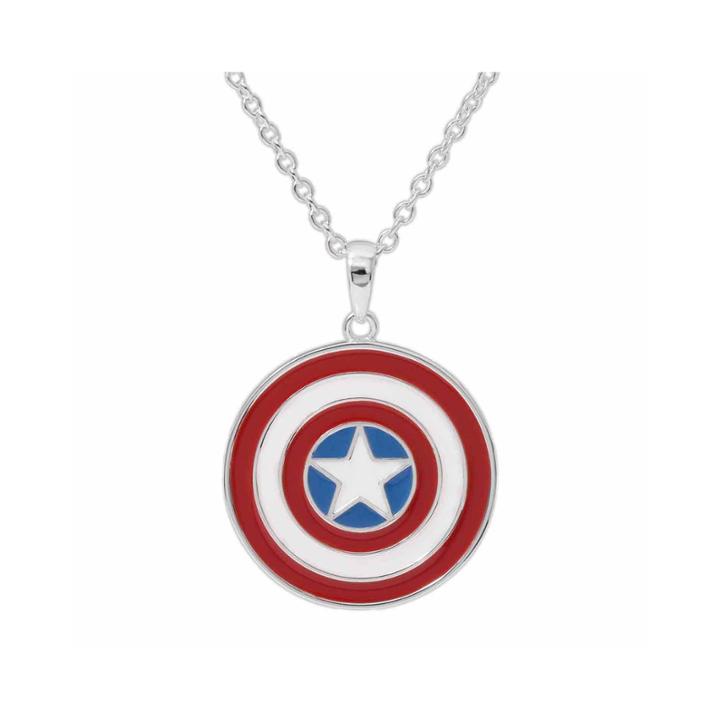 Marvel Captain America Brass Pendant Necklace