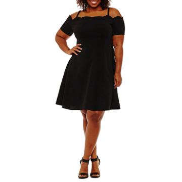 B. Darlin Short Sleeve Fit & Flare Dress - Plus