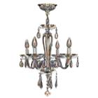 Gatsby Collection 4 Light Mini Chrome Finish And Blown Glass Chandelier