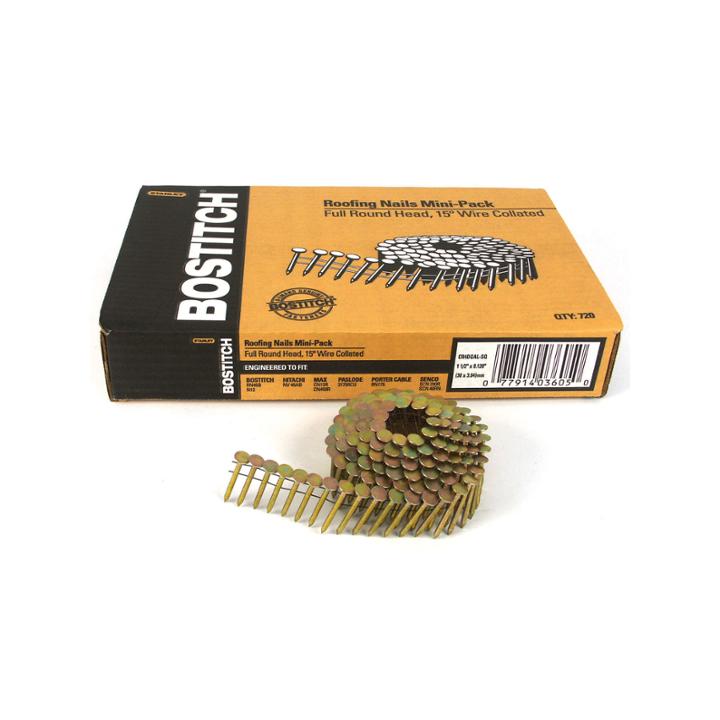 Bostitch Stanley Cr4dgal 1-1/2 Galvanized 15 Wire Collated Roofing Nails 720 Count
