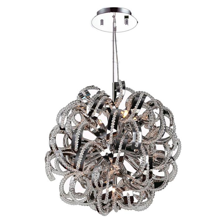 Medusa Collection 9 Light Chrome Finish And Clearcrystal Chandelier