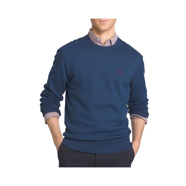 Izod Advantage Long-sleeve Solid Crewneck Fleece