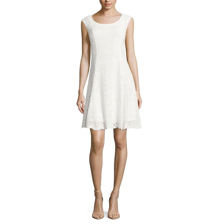 Ronni Nicole Sleeveless Lace Fit & Flare Dress-petites
