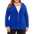 Liz Claiborne Side Slit Hoodie- Plus