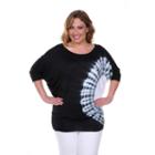 White Mark Tie Dye Tunic Top Plus