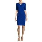 Rn Studio By Ronni Nicole Elbow-sleeve Keyhole Lace Sheath Dress - Petite