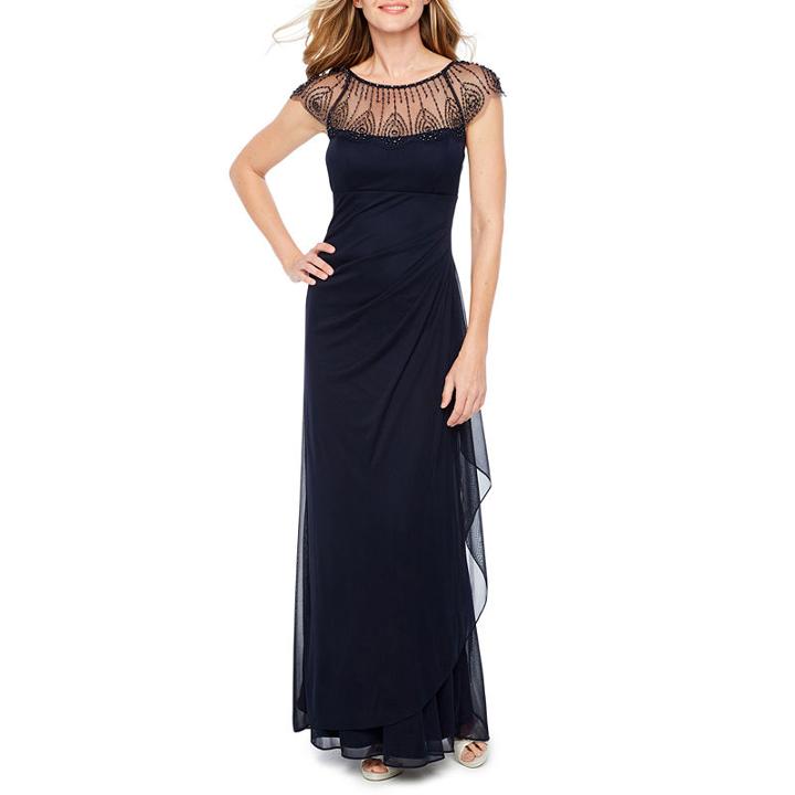 Dj Jaz Sleeveless Beaded Evening Gown