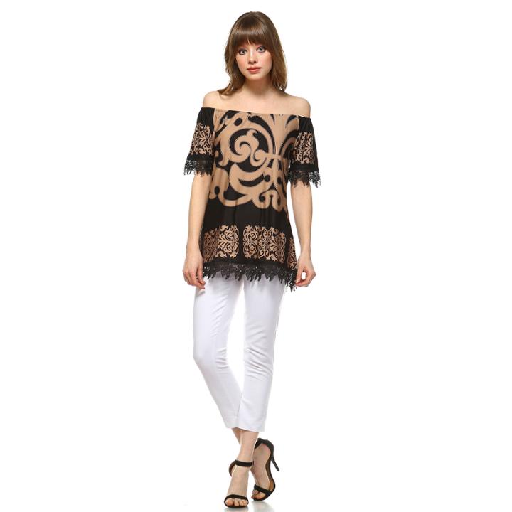White Mark Rosella Tunic Top