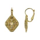 1928 Jewelry Marquise-shaped Gold-tone Earrings