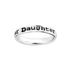 Personally Stackable Sterling Silver Stackable Daughter Ring