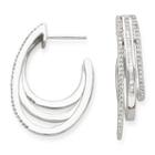 3/4 Ct. T.w. Diamond Triple-hoop Earrings