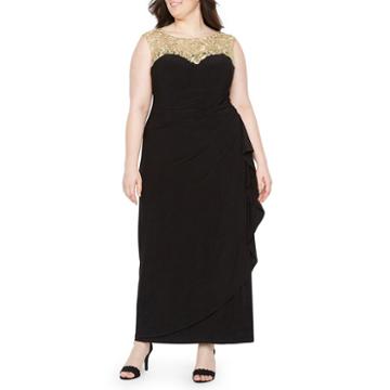 Alex Evenings Sleeveless Embellished Evening Gown - Plus