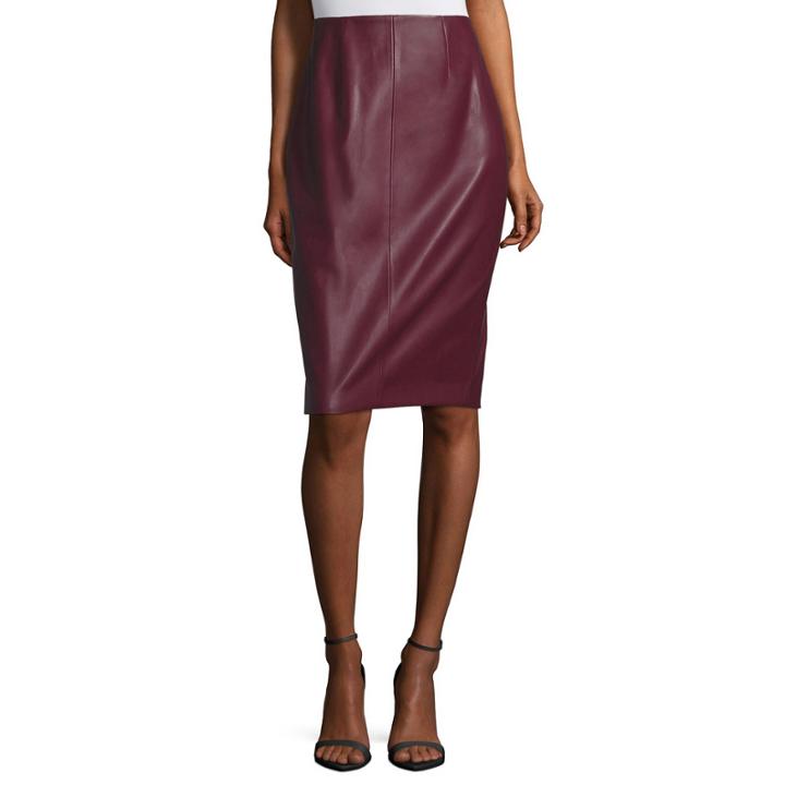 Belle + Sky Pleather Pencil Skirt
