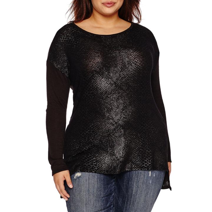 A.n.a Long Sleeve Crew Neck T-shirt-plus