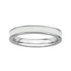 Personally Stackable Sterling Silver White Enamel Stackable Ring