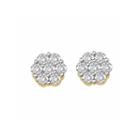 3/4 Ct. T.w. White Diamond 14k Gold Hoop Earrings