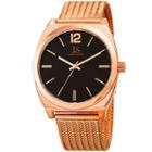 Joshua & Sons Mens Rose Goldtone Strap Watch-j-124rg