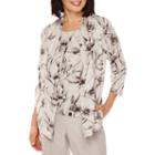 Alfred Dunner Veneto Valley 3/4-sleeve Floral Layered Top