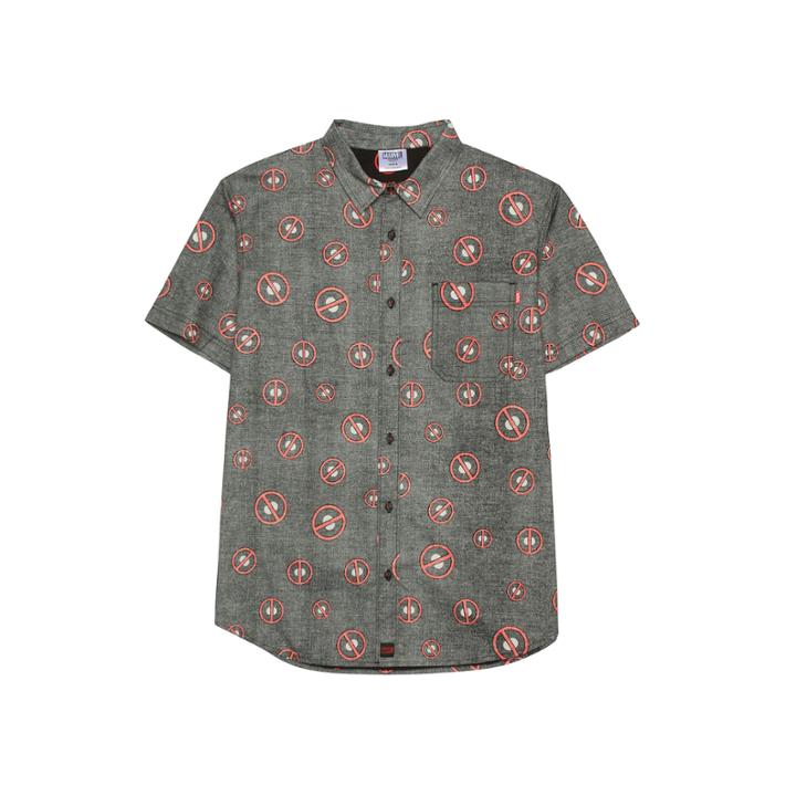 Deadpool Toss Pattern Short-sleeve Button-front Shirt
