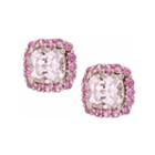 Limited Quantities! Cushion Pink Morganite 10k Gold Stud Earrings