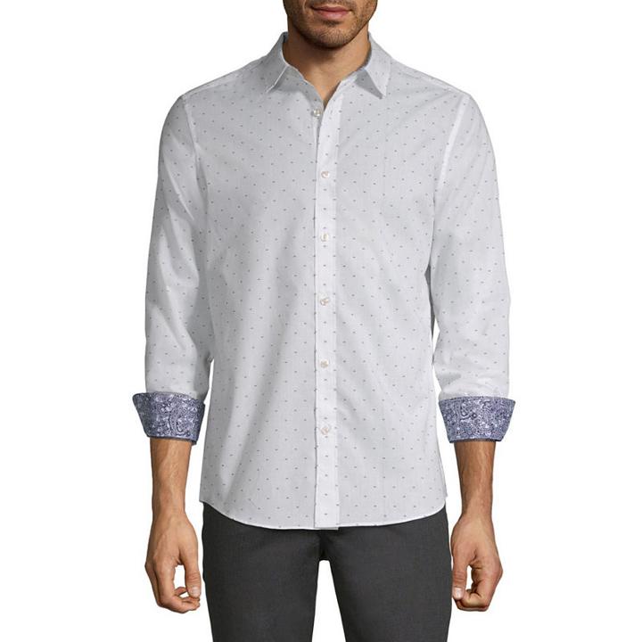 Axist Long Sleeve Pattern Button-front Shirt