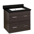 23.75-in. W Wall Mount Dawn Grey Vanity Set For 3h4-in. Drilling Black Galaxy Top White Um Sink