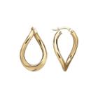 Infinite Gold&trade; 14k Yellow Gold Curved Hoop Earrings