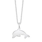 Footnotes Dolphin Womens Sterling Silver Pendant Necklace
