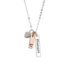 Footnotes She Rocks Womens Clear Crystal Pure Silver Over Brass Heart Pendant Necklace