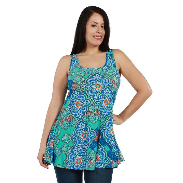 24/7 Comfort Apparel Elizabetta Tunic Top - Plus