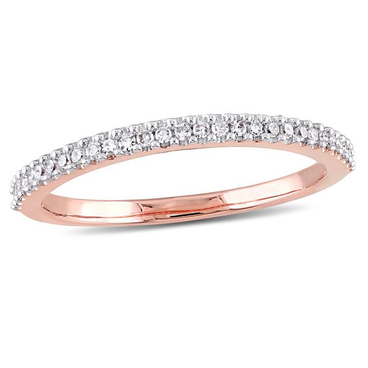 Womens 1/7 Ct. T.w. White Diamond 14k Gold Wedding Band