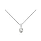Womens Diamond Accent White Topaz Sterling Silver Pendant Necklace