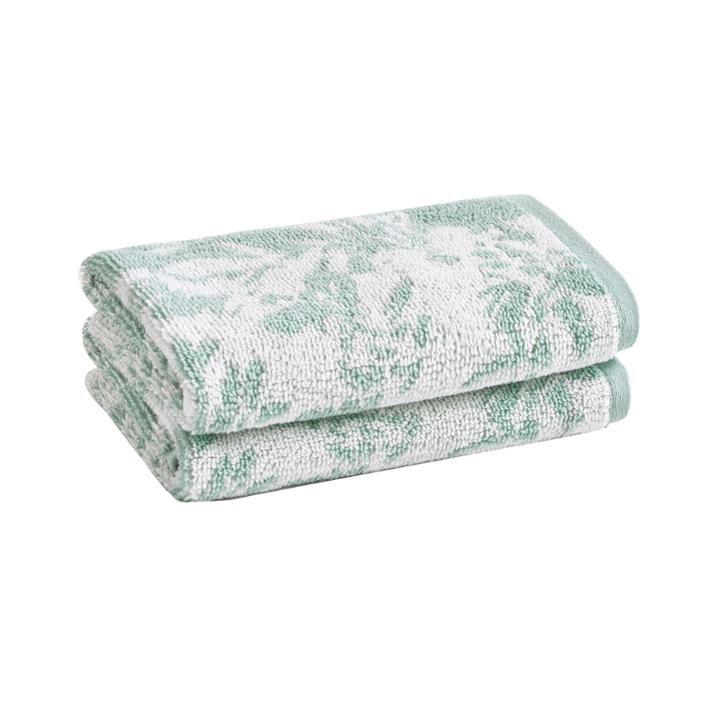 Loft By Loftex Floral Block Jacquard 2-pc. Washcloth Set