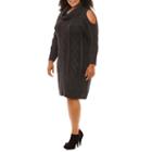 Sandra Darren Long Sleeve Sweater Dress - Plus