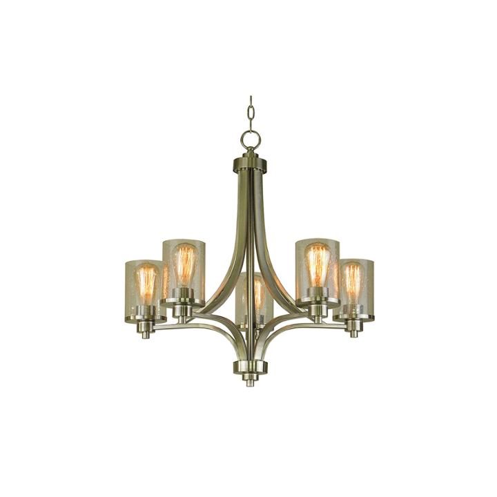 Iris 5-light Silver Chandelier