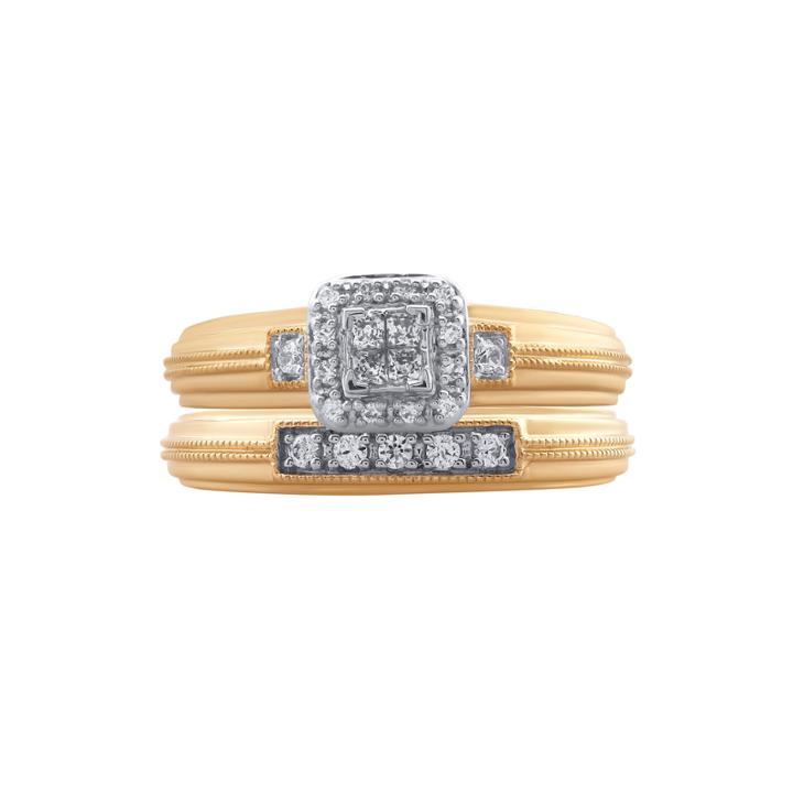 1/4 Ct. T.w. Diamond 10k Two Tone Bridal Set
