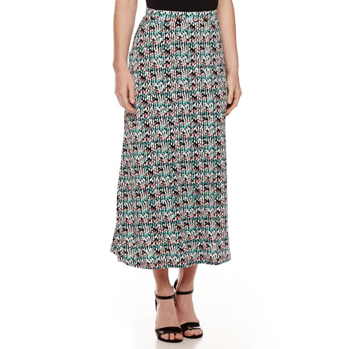 Black Label By Evan-picone Print Maxi Skirt