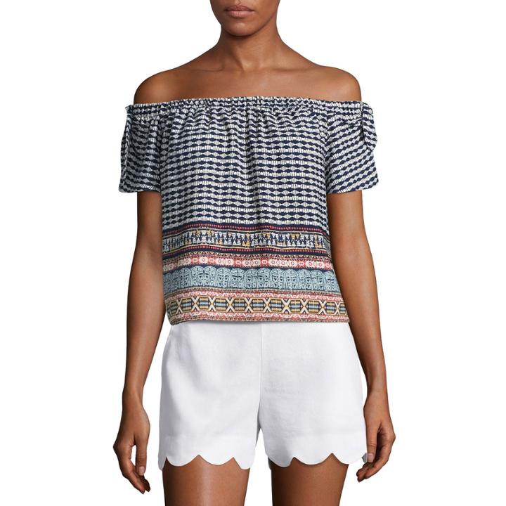 By & By Short Sleeve Woven Blouse-juniors