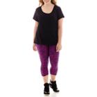 City Streets 3-piece Set - Short-sleeve T-shirt, Leggings And Headband - Juniors Plus Size