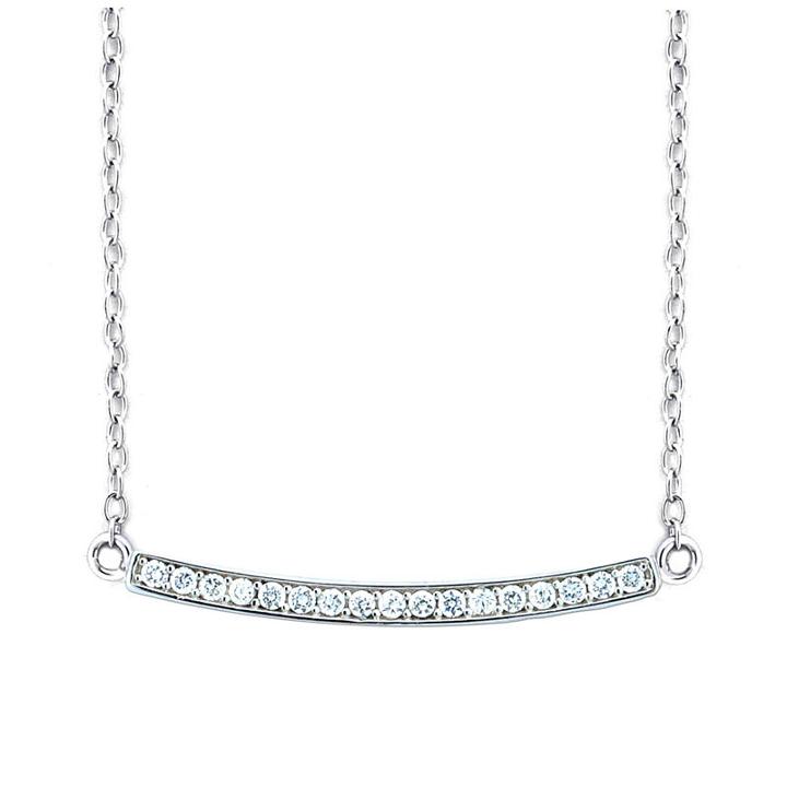 Diamonart Womens 1/3 Ct. T.w. Lab Created White Cubic Zirconia Sterling Silver Pendant Necklace
