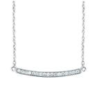 Diamonart Womens 1/3 Ct. T.w. Lab Created White Cubic Zirconia Sterling Silver Pendant Necklace