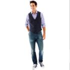 J.ferrar Navy Slim Vest