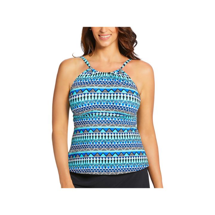 St. John's Bay High Neck Tankini Gigi Swimsuit Top