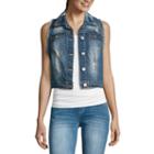 Wallflower Destructed Denim Vest - Juniors