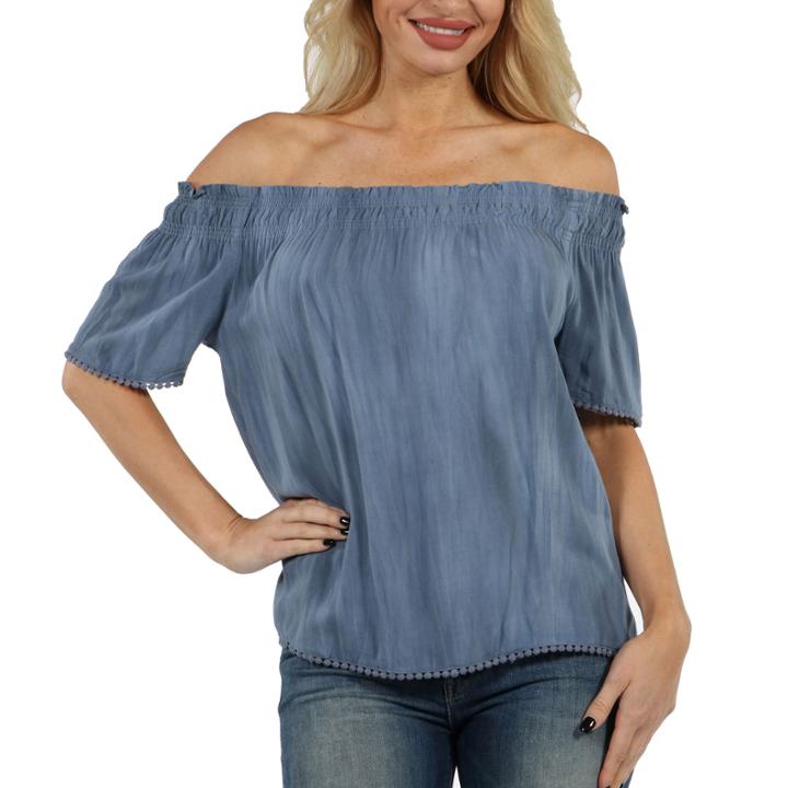 24/7 Comfort Apparel Windchime Peasant Top