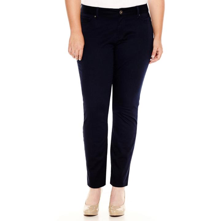 Arizona Sateen Skinny Pants - Juniors Plus